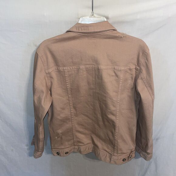 Adriano Goldshmied Women’s Distressed Jacket Size Medium Pink Denim Outdoors - Picture 8 of 12